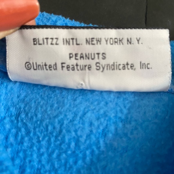 Vintage Snoopy Sweatshirt Medium( 10/12) Peanuts Collection Fleece Blue - Picture 11 of 11